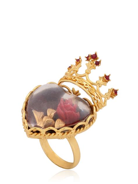 dolce gabbana ring edelstahl|Women's gold rings with gemstone .